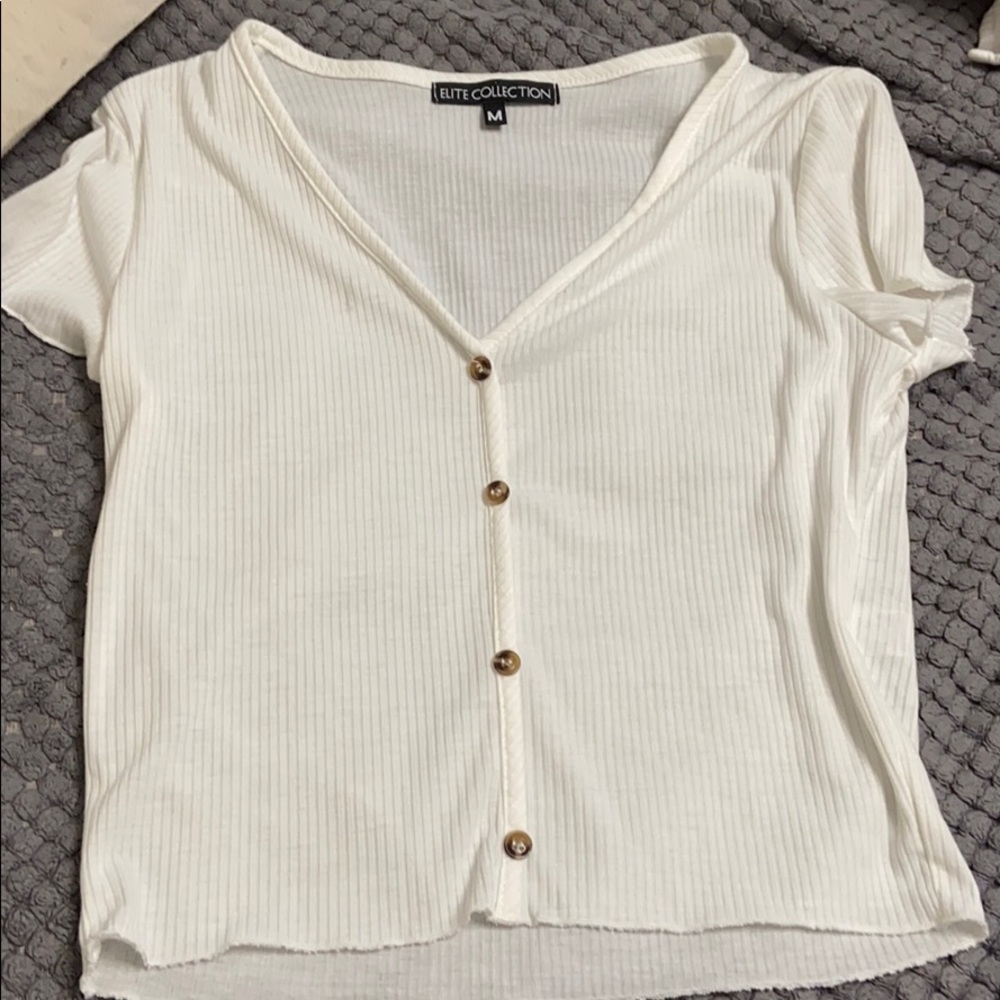Brand new white t-short crop